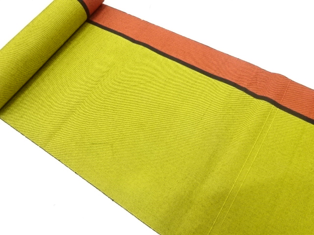 JAPANESE KIMONO / ANTIQUE BOLT FOR HASSUN OBI / WOVEN STRIPE